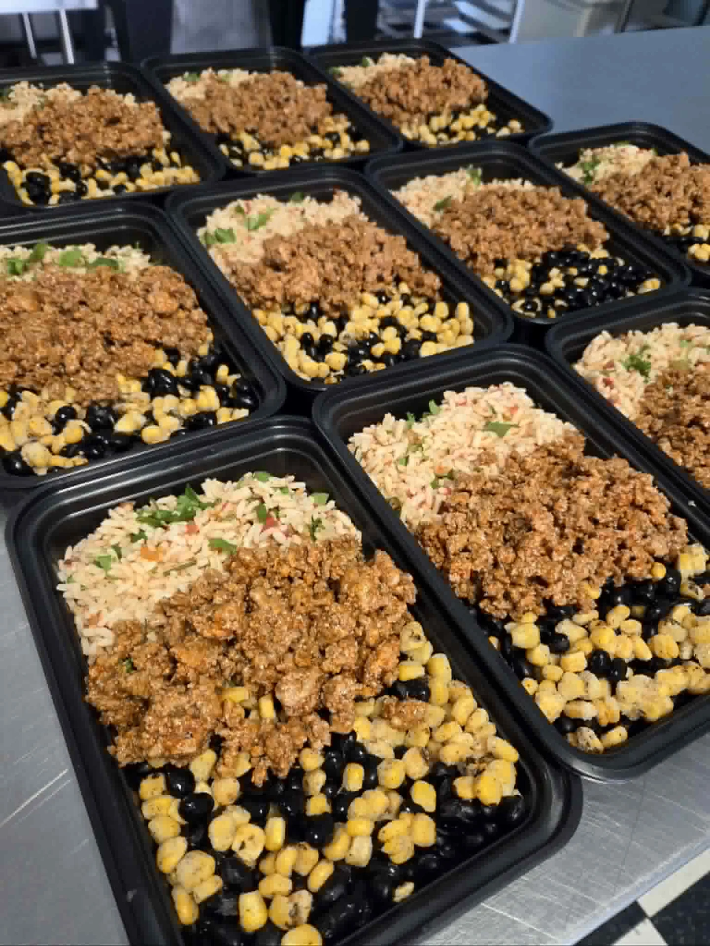 Healthy meal-prep plates with protein and vegetables